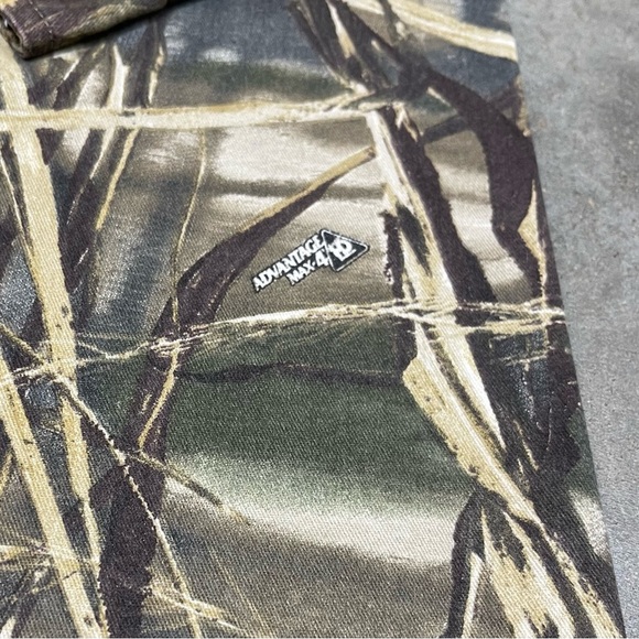 Vintage Advantage Camouflage Camo Button Up Shirt Hunting Grunge - Picture 3 of 8